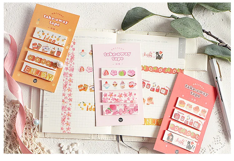 80 шт./компл. Kawaii блокнот для заметок на клейкой основе наклейка с милым рисунком хлопья в Корейском стиле Клей украшения Стикеры s Скрапбукинг канцелярских принадлежностей