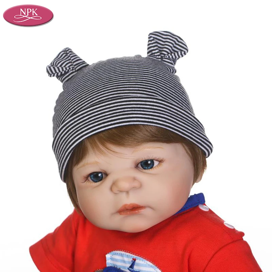 NPK Reborn Baby Doll Realisitc Boys Babies Dolls 23 inch 57CM Full Body Vinyl Silicone Completa Lifelike Alive Bebe Beth Toys  (5)