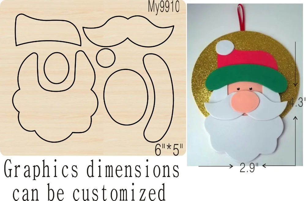 Santa Claus new wooden mould cutting dies for scrapbooking Thickness/15.8mm,MY