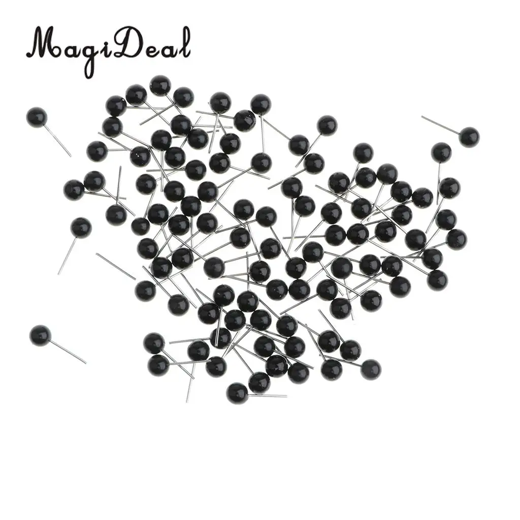 200 Pieces of Black Plastic Glass Eyes Kits For Needle Felting Bear Puppet Dolls Making 4mm & 5mm