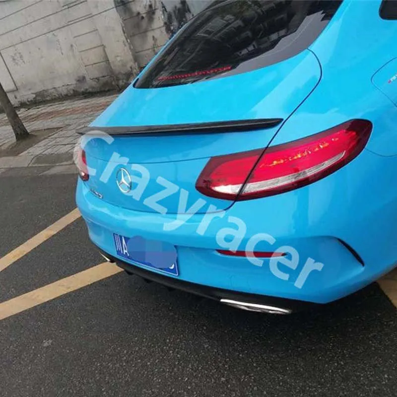 

For Mercedes-Benz W205 C205 C300 C350 Coupe Modified AMG Style Carbon Rear Trunk Luggage Compartment Spoiler Car Wing 2015~2016