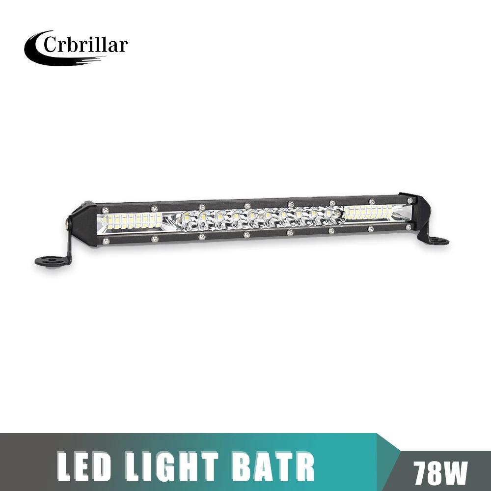 

New Super Slim 10D 78W Led Bar Offroad 10' Combo Beam Work Light 12V 24V for Trucks Jeep LAZDA ATV Tractors SUV Car Light Bar