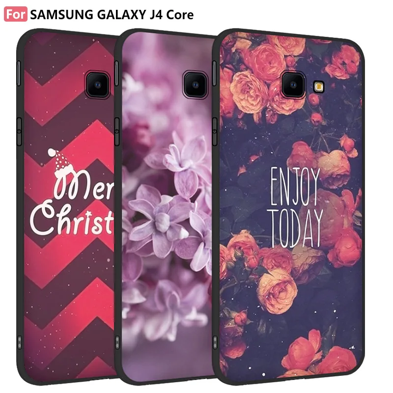 Глянцевый силиконовый чехол для Samsung Galaxy J4 CORE Protector TPU бампер задняя крышка