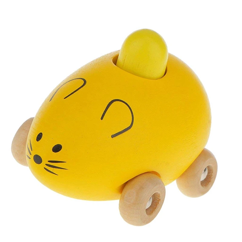 Children Baby Toys Mini Wooden Sound BB Mouse Car Shape Model