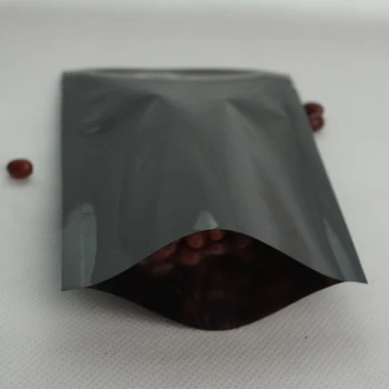 

8*12cm 200PCS/lot Black Aluminium Foil Flat Bag - Mylar Plating Food Storage Bags Heat Open Sealed, Coffee Bean Packing Sack