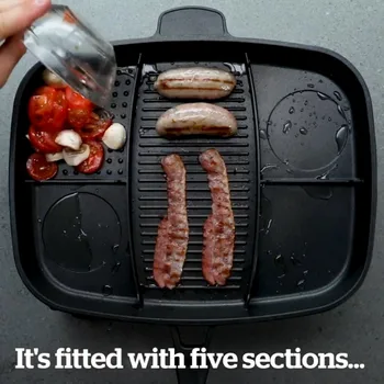 

5 In 1 Multi-purpose Separation Master Pot Fryer Pan Breakfast Non-Stick Grill Fry Oven Meal Skillet Barbecue Plate Roasting Pan