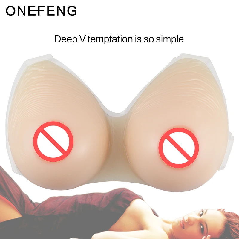 

ONEFENG 1800-2000g Silicone Fake Breast Forms for Cross Dresser Shemale Drag Queen Masquerade Halloween Toys Custume False Boobs