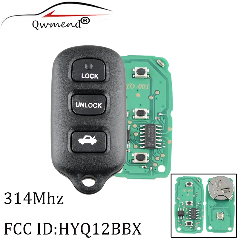 4 кнопки 314 МГц Автомобильный Дистанционный Ключ DIY для Toyota Avalon 1998 1999 2000 2001 2002 2003 2004