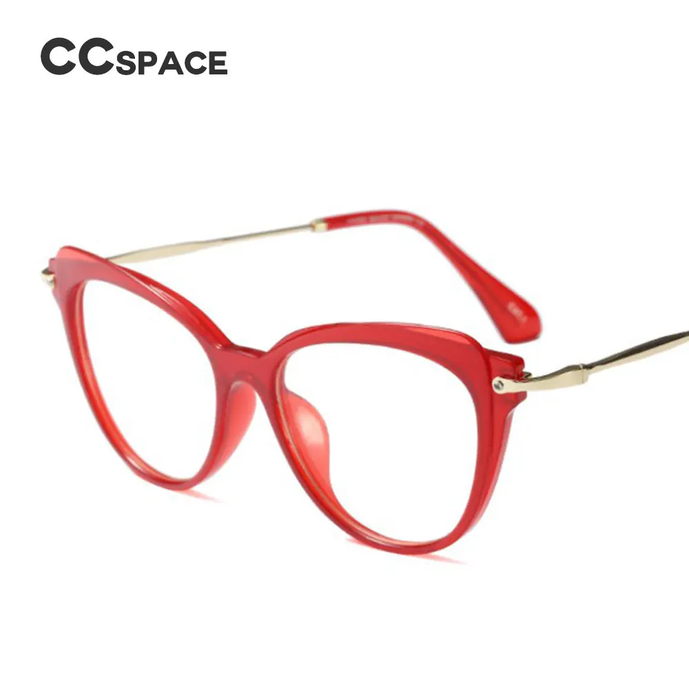 CCSPACE 45520, кошачий глаз, женские очки, оправа, женские металлические ножки, фирменный дизайн, оптические очки, модные очки, компьютерные очки