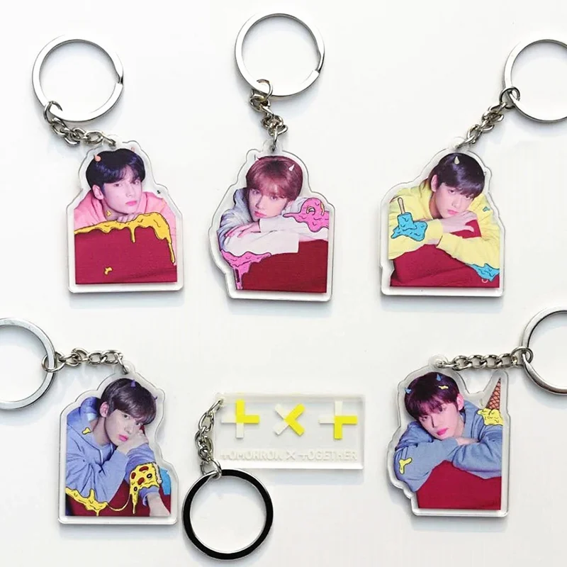 

Korea Kpop TXT TOMORROW X TOGETHER Album The Dream Chapter STAR Plastic Key Chain Personalized Key Ring Pendant Keyring Keychain