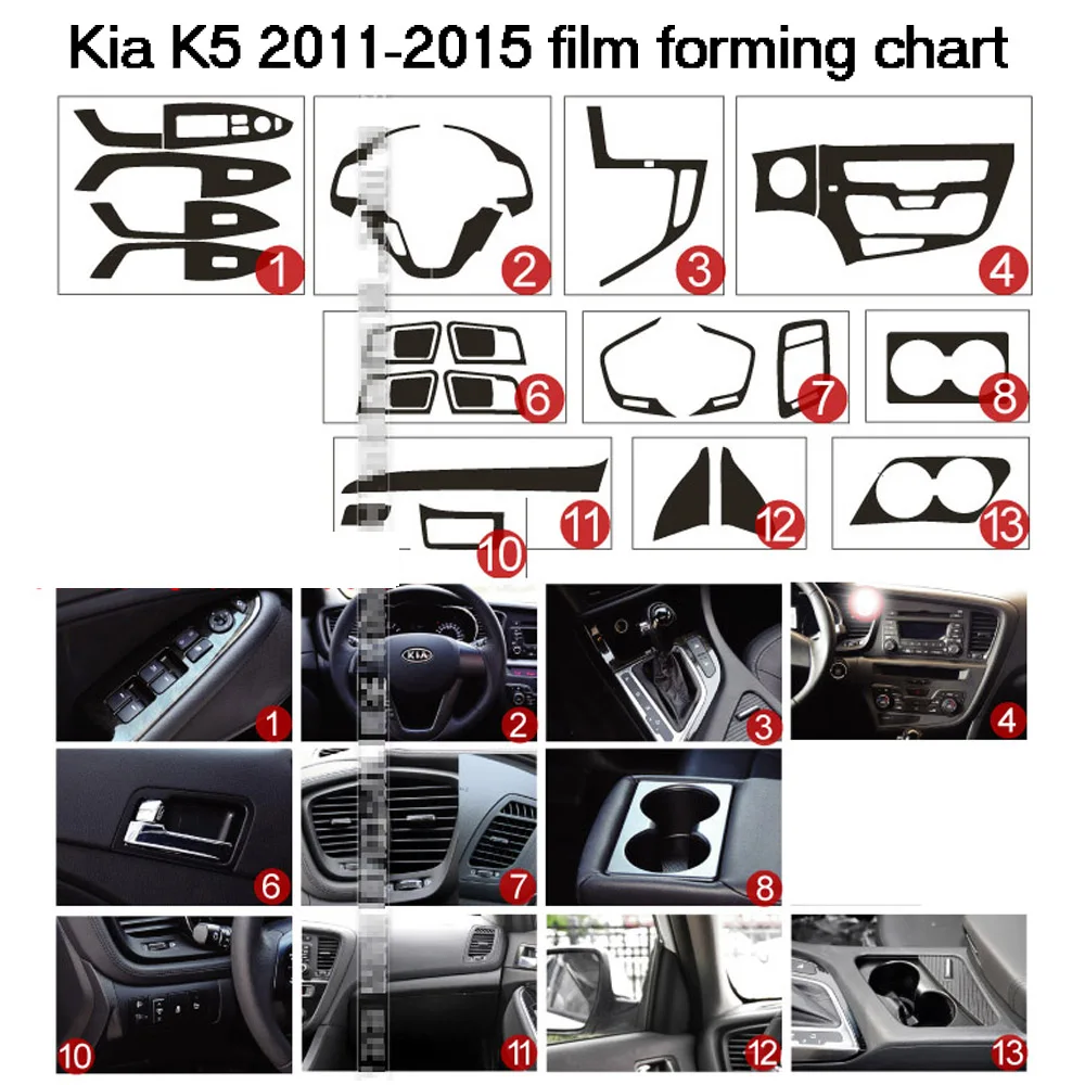 Для Toyota Camry XV40 2006-2011 передняя отделка панель управления дверная ручка 5 DCarbon волокно наклейки Наклейка для автомобиля аксессуары