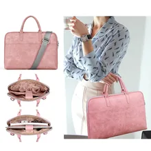 Модная ПУ водонепроницаемая устойчивая к царапинам сумка на плечо для ноутбука 13 14 15 15,6 17,3 дюймов чехол для ноутбука на плечо для MacBook Air