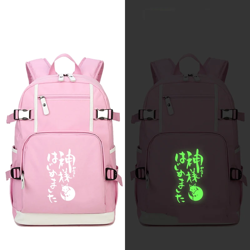 

High Q Anime Kamisama Love Backpack For Men Women Mochila Unisex Large Capacity Luminous Soild Bag