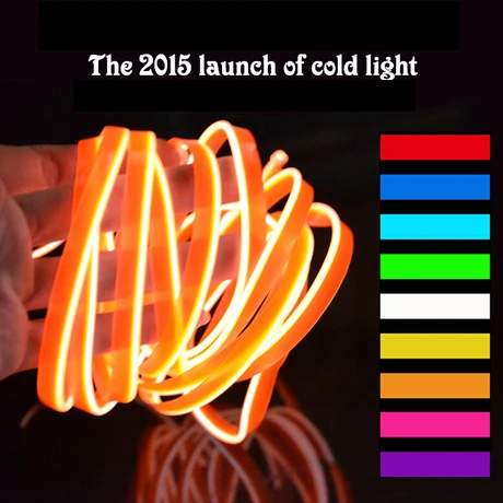 

2.3 mm X 5Meter clamping-edge EL Cold Light Wire Flexible Neon Light Car Decorate +drive controller