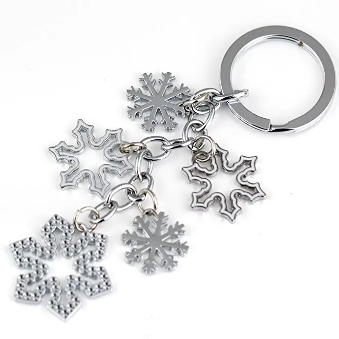 

snowflake keychain cute key ring for women high quality key chain key holder chaveiro portachiavi llaveros bag charm