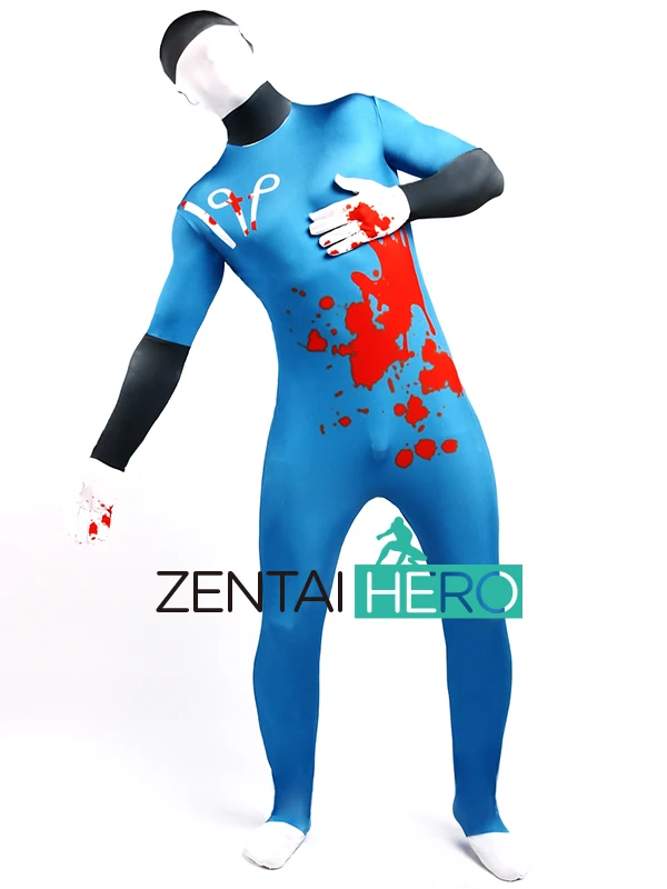 ZentaiHero Printing Halloween Bloody Doctor Carnival Costume Lycra