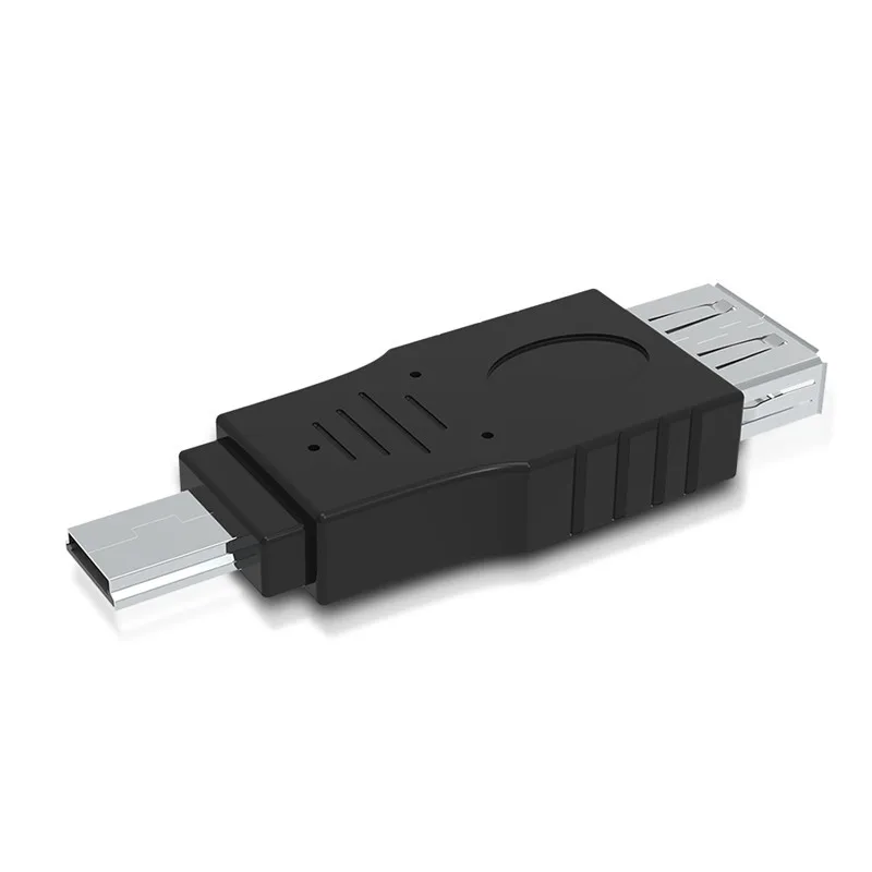 Uverbon высокоскоростной USB Мужской к USB 2,0 Женский адаптер мини-usb OTG конвертер адаптер синхронизации данных для MP4 планшета смартфона - Цвет: Black
