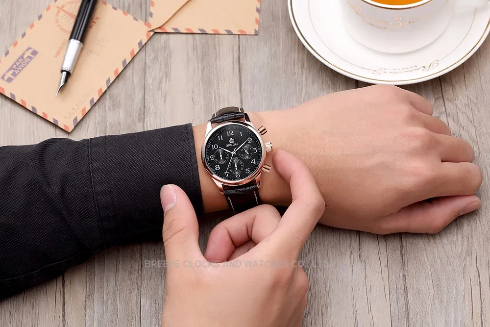 MG. ORKINA роскошные часы из нержавеющей стали Япония MIYOTA JS20 движение часы мужские часы лучший бренд класса люкс кварцевые часы водонепроницаемые