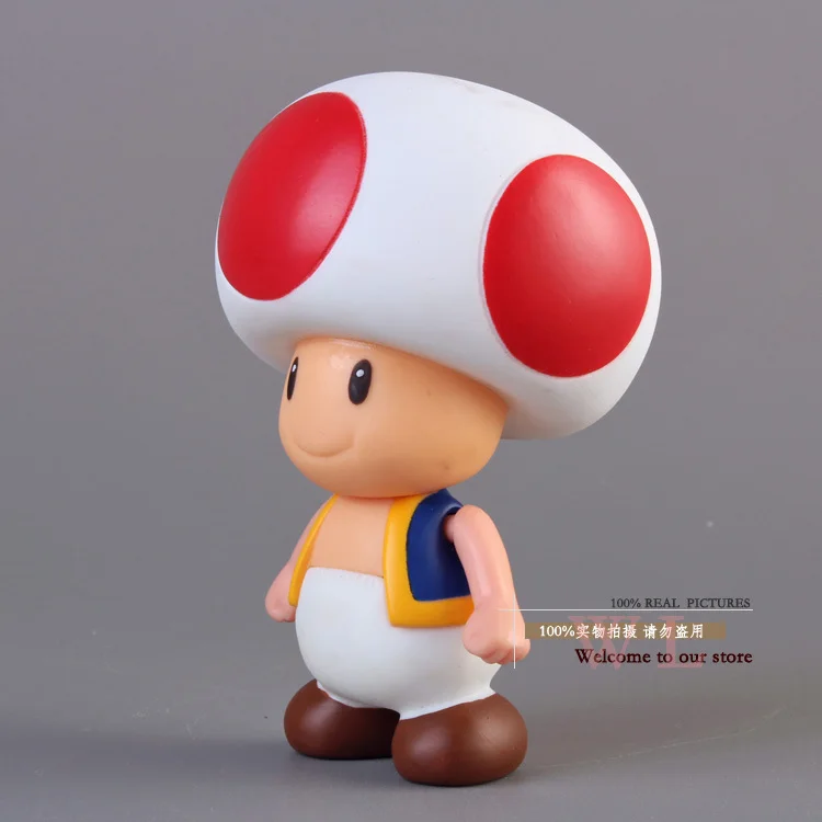 Free Shipping Super Mario Bros Mushroom Toad PVC Action Figure Model Toy SMFG229