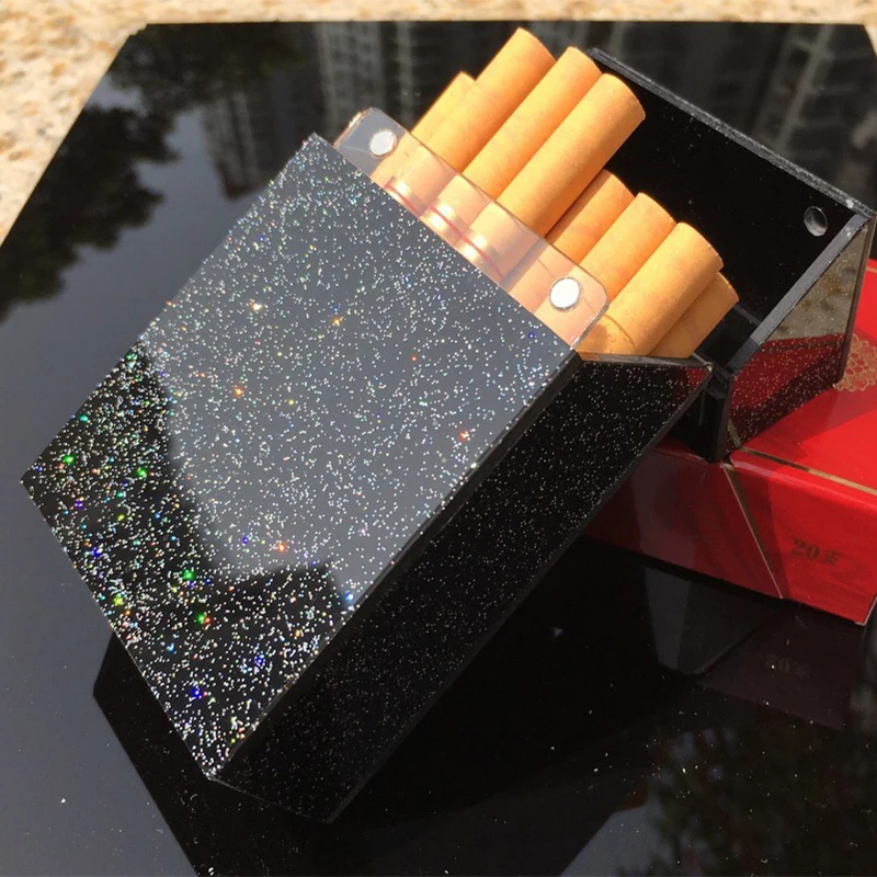 Buy Flashing Cigarette Box hit the bar cool black cigarette organizer for