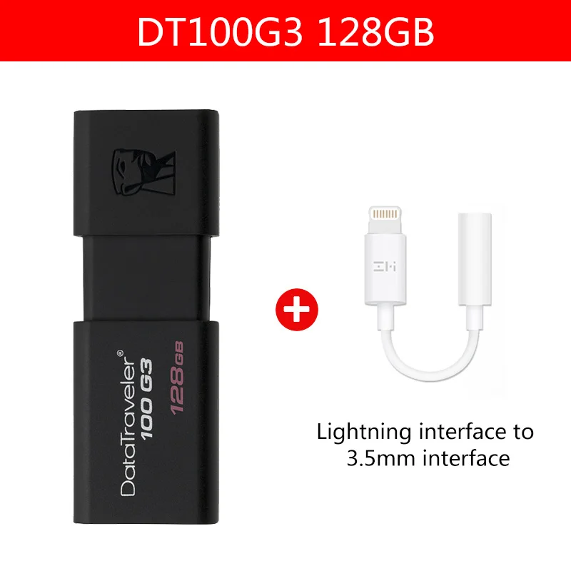 Kingston 128gb USB 3.0 Pen Drive high speed USB Flash Drives 128GB PenDrives USB Stick DT100G3 memoria usb - Цвет: 128GB-ZM-05