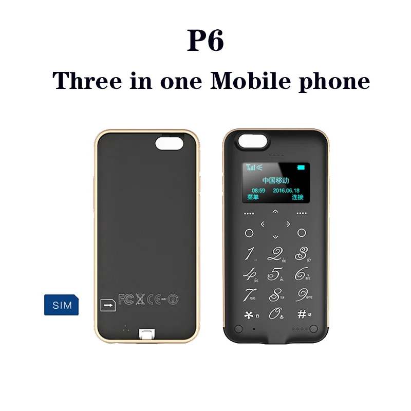 SOYES P6 Ultrathin credit card mobile phone Portable