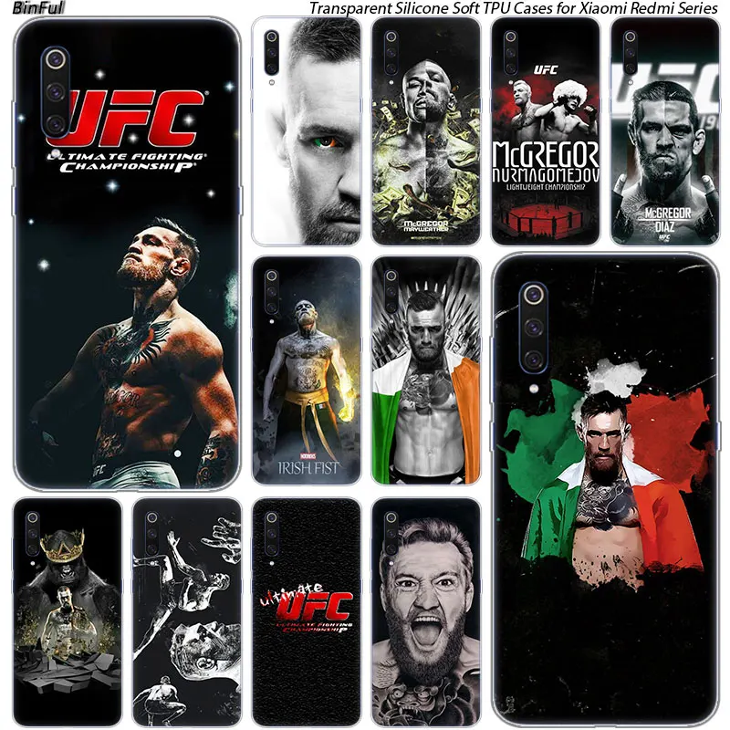 

Conor McGregor UFC Silicone Case For Xiaomi Pocophone F1 9T 9 9SE 8 A2 Lite A1 A2 Mix3 Redmi K20 7A Note 4 4X 5 6 7 Pro S2 Cover