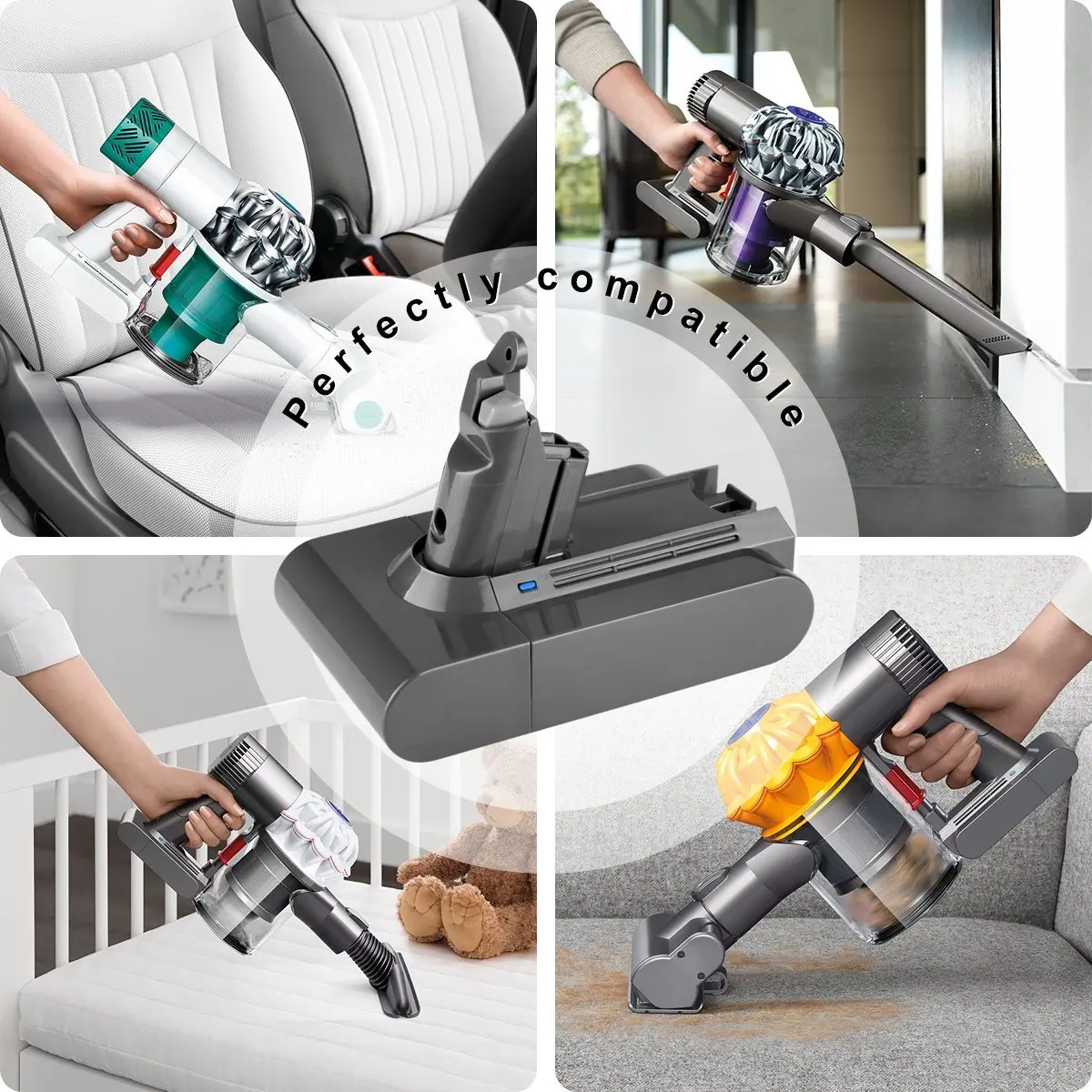 Najtaniej 21.6V 3000mAH o dużej pojemności litowo jonowy bateria zastępcza dla odkurzacz dyson V6 DC61 DC62 DC58 DC59 DC72 DC74 SV09 SONY komórek