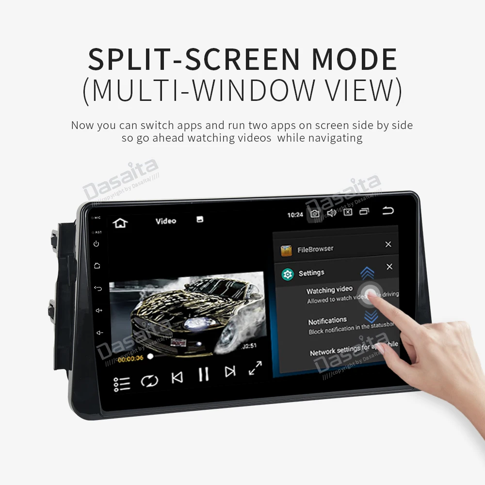Top Dasaita Android 9.0 Car Radio for Nissan Kicks Micra 2014 2015 2016 2017 Autoandroid Multimedia Player with 10.2" IPS Screen 3