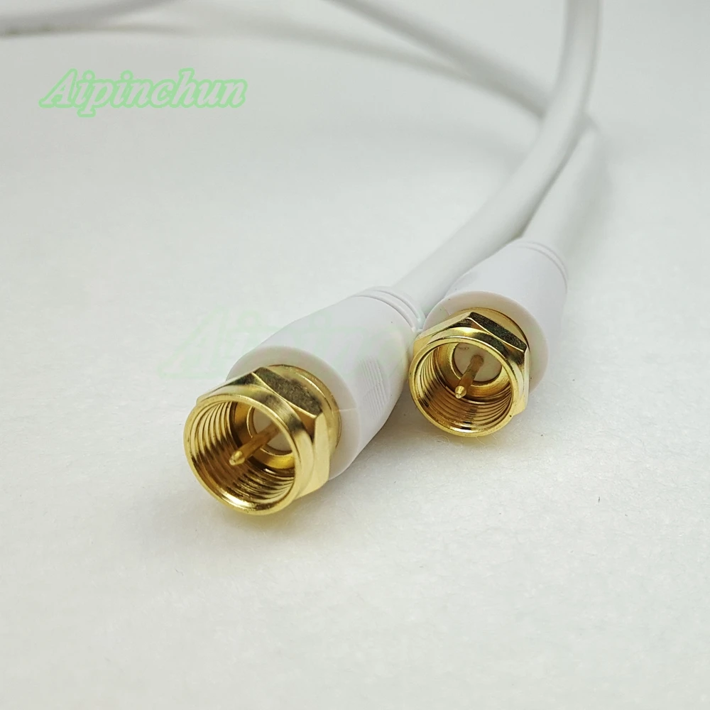 Aipinchun F Jack TV Aerial Coaxial Cable Male to Male RF RG6 Satellite