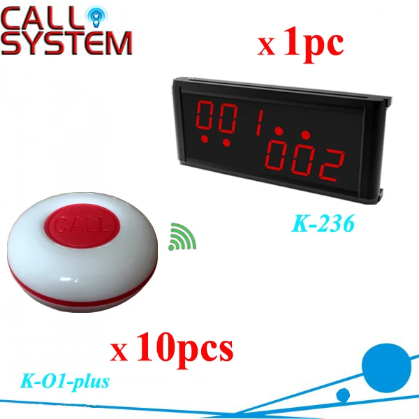 Best Selling 1 Display Panel K-236 with 10 Table buttons Remote calling bell system used in the cafe house Best Selling 1 Display Panel K-236 with 10 Table buttons Remote calling bell system used in the cafe house