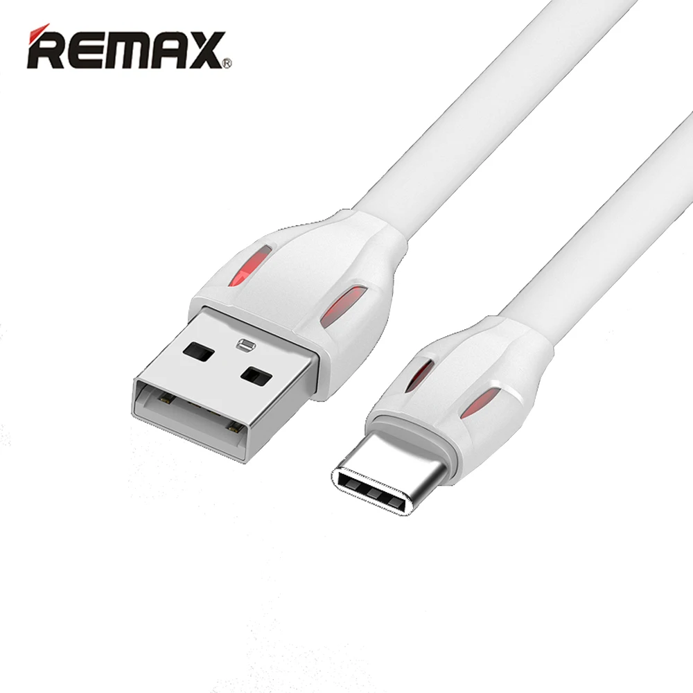 Remax usb tipo c cable usb tipo c con iluminación led 2.1A Cargador rápido para Xiaomi Mi5 Mi4C OnePlus 2 3 Nexus 5X6 P para macbook