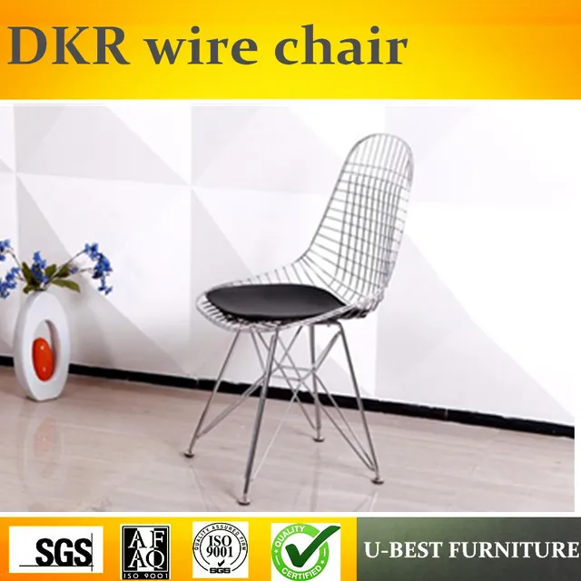 Special Price Free shipping U-BEST Replica modern high quality metal side DKR wire chair for restaurant and dining room Special Price Free shipping U-BEST Replica modern high quality metal side DKR wire chair for restaurant and dining room