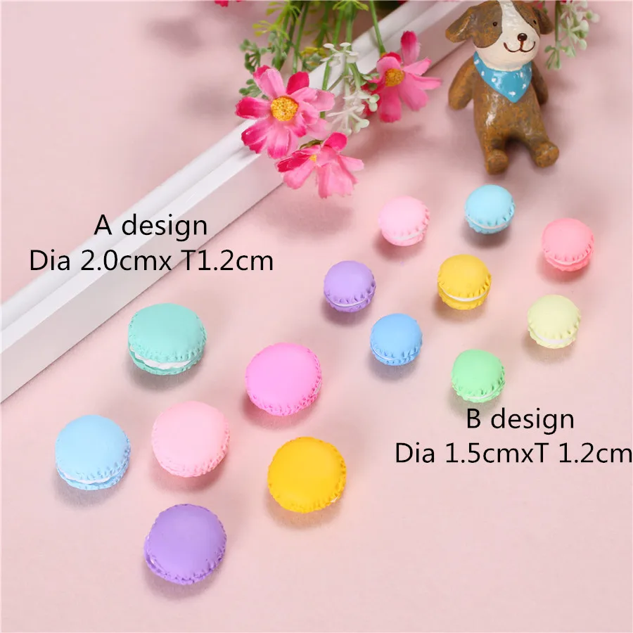 

12pc/lot Clay Flatback Round Cabochon Fake Cream Macarons Sweet Food For Phone Shell Creative Display Craft Decoration Accessory