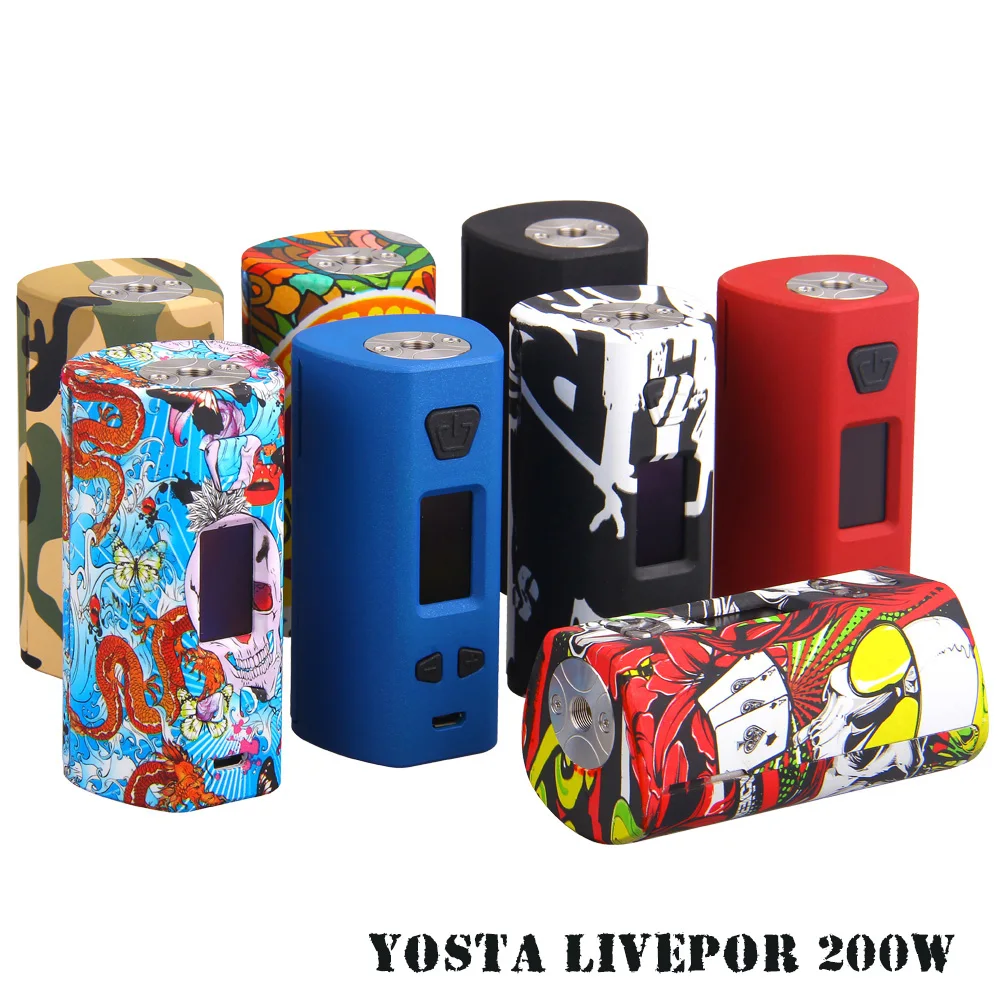 Electronic Cigarette Mods Yosta Livepor 200W Box mod Compatible 18650 Battery Temperature Controll 510 Thread