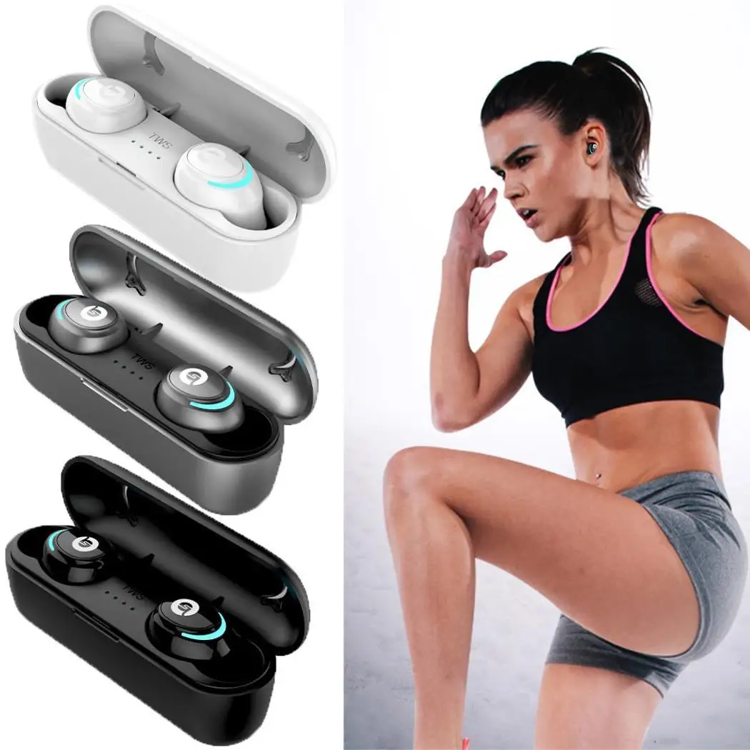 

Wireless Bluetooth 5.0 Headset Earphone Handsfree Stereo Mini Earphone Anti-sweat anti-slip 3D Stereo Sound Earbuds