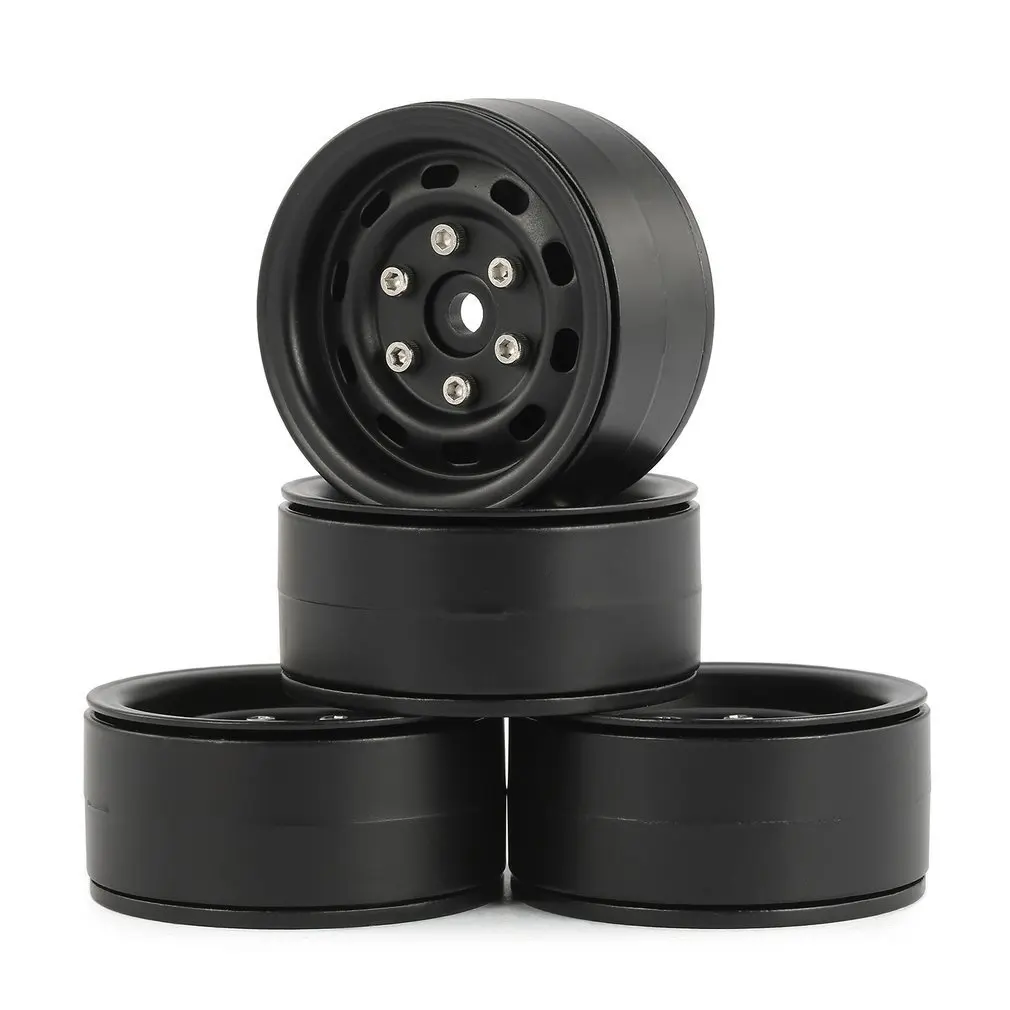 

4pcs 1.9inch AX-618 RC Cars Tires Beadlock Metal Wheels Hub Rim Set for Axial SCX10 RC4WD D90 1/10 RC Car Wheel Tyre Accessories