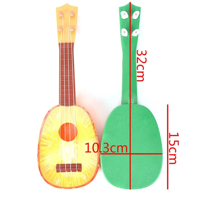 Поступление Детская 4 струнная гитара фруктовый стиль музыкальный инструмент укулеле для детей подарочная игрушка