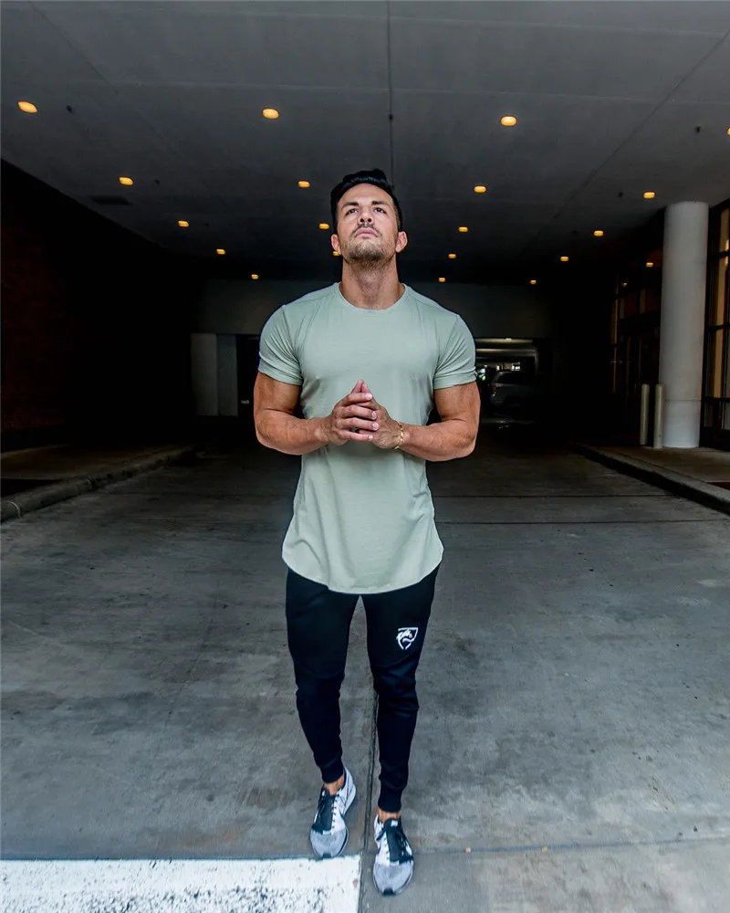 ALPHALETE мужские 90% хлопковые спортивные штаны для тренажерного зала эластичные спортивные штаны для бега мужские повседневные модные спортивные штаны для бега