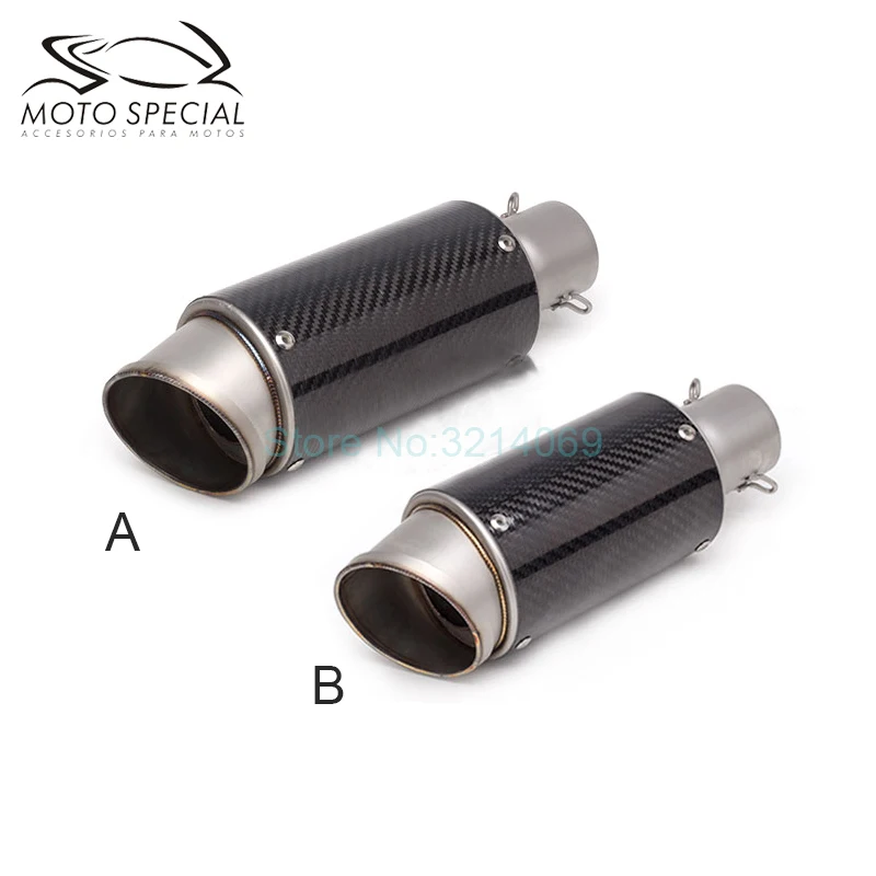 

Universal Carbon Fiber Motorcycle Exhaust Muffler For GSXR750R ER6N Z900 NK650 KTM390 R3 BN600 Motorbike Exhaust Silencer Escape