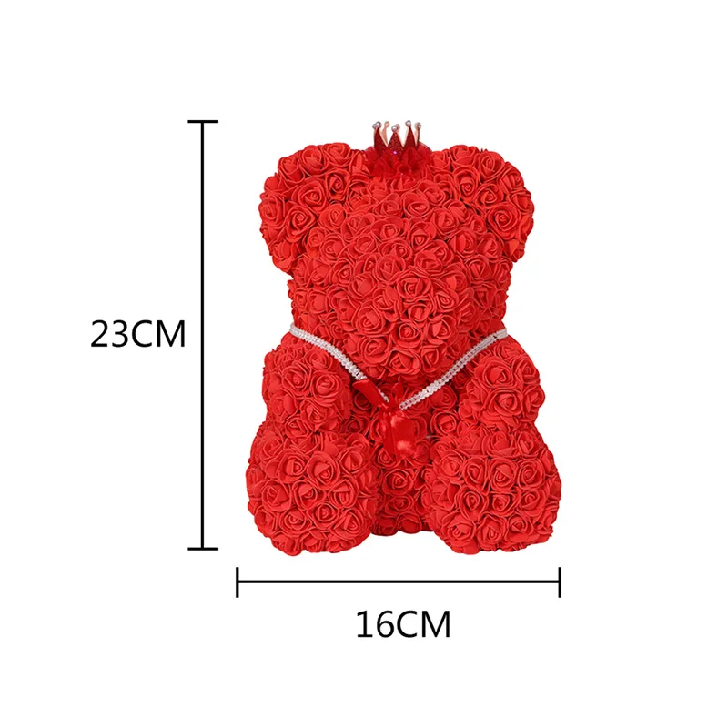 24/25/35/38/40 см Роза Тедди», «Медведь», «Собака розы искусственные украшения День матери Для женщин на день рождения для девочек Свадебная вечеринка, подарок - Цвет: F