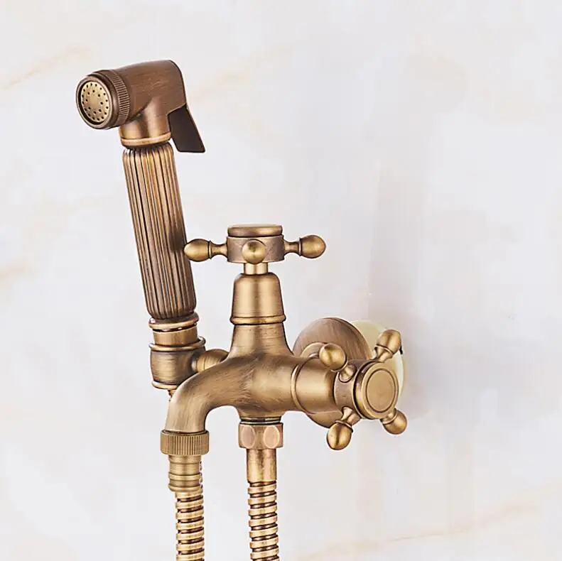 Brass Bidet toilet seat sprayer gun Solid brass Bidet Faucet Shower set