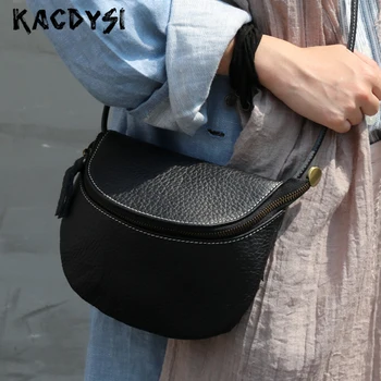

KACDYSI Designer Real Cow Leather Retro Women Shoulder Bag Small Fashion Female Cross Body Bags Tote Messenger Satchel Purse Hot