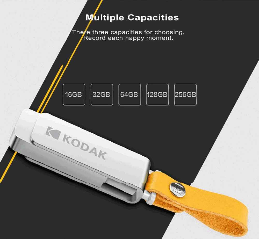 Kodak USB 3,1 металлический USB флеш-накопитель 16 ГБ 32 ГБ карта памяти USB 3,0 64 ГБ флеш-накопитель 128 ГБ U диск 256 ГБ Флешка USB флешка