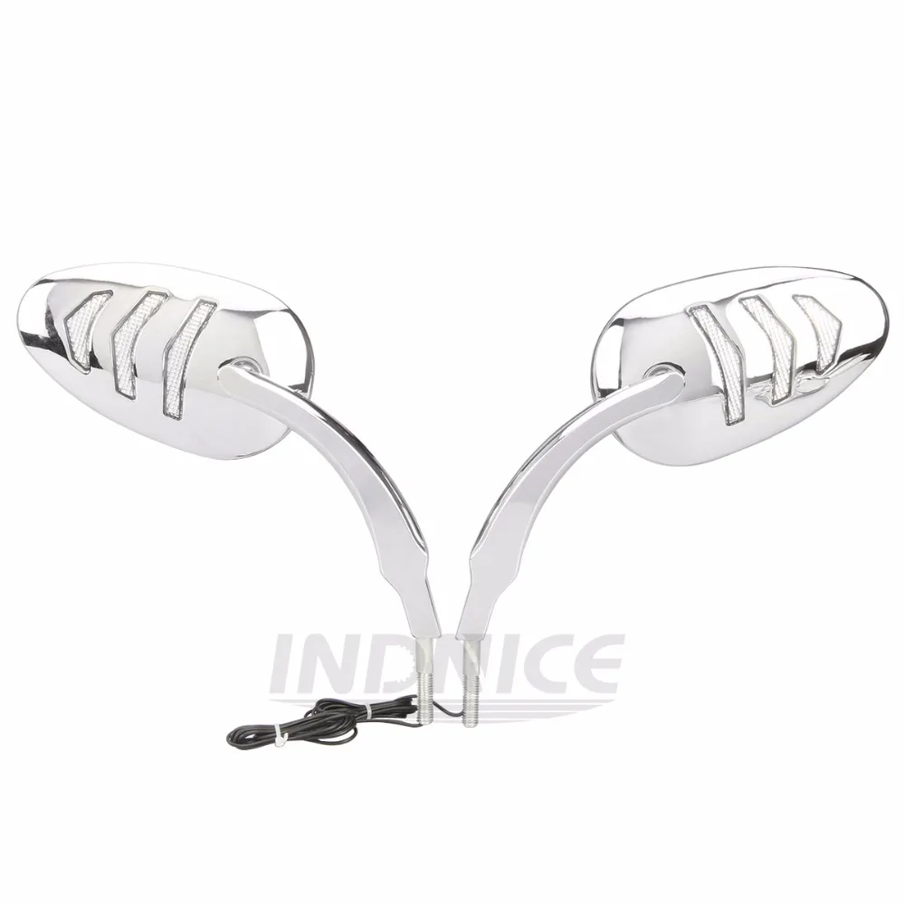 Sequential LED Turn Signal Mirrors for harley dyna arrow led turn