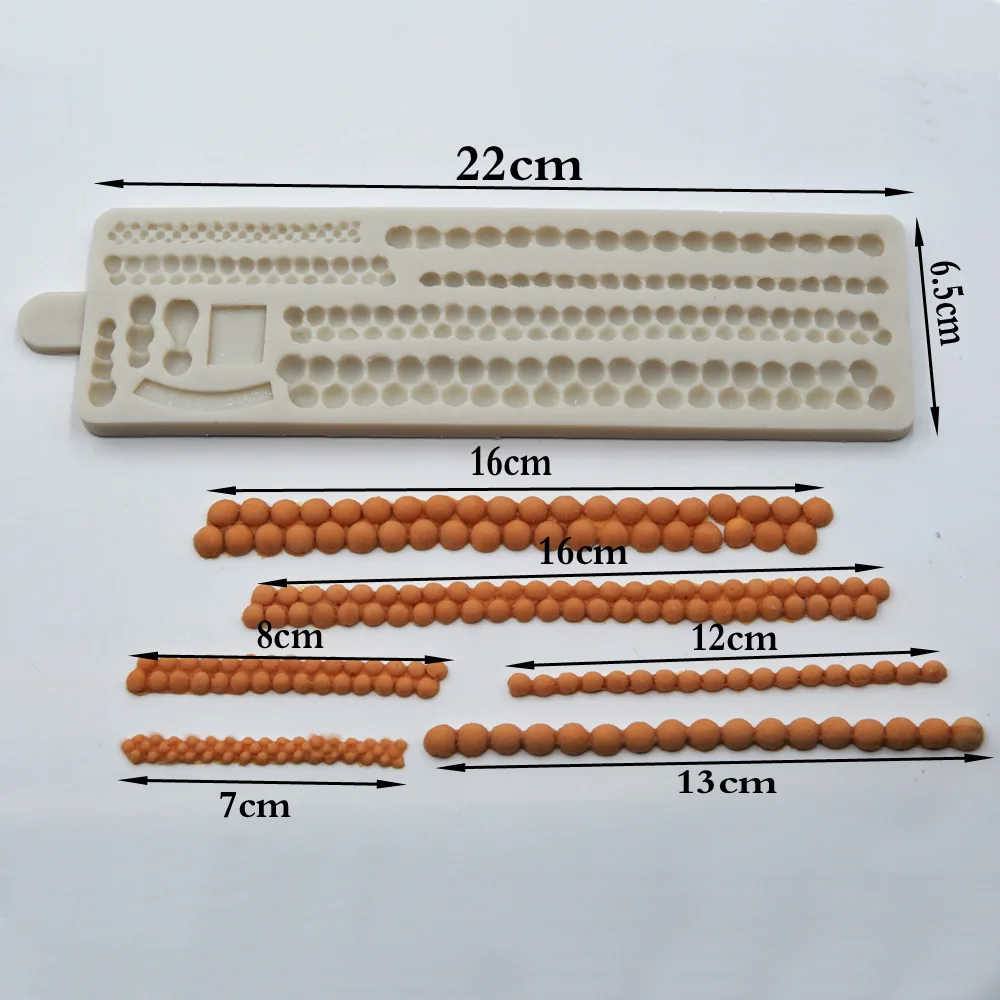 22*6,5 см перламутровые рамки силиконовые формы для торта коврик 3D жемчужная форма помадка декорирование тортов Сахар ремесло инструмент выпечки инструменты K271