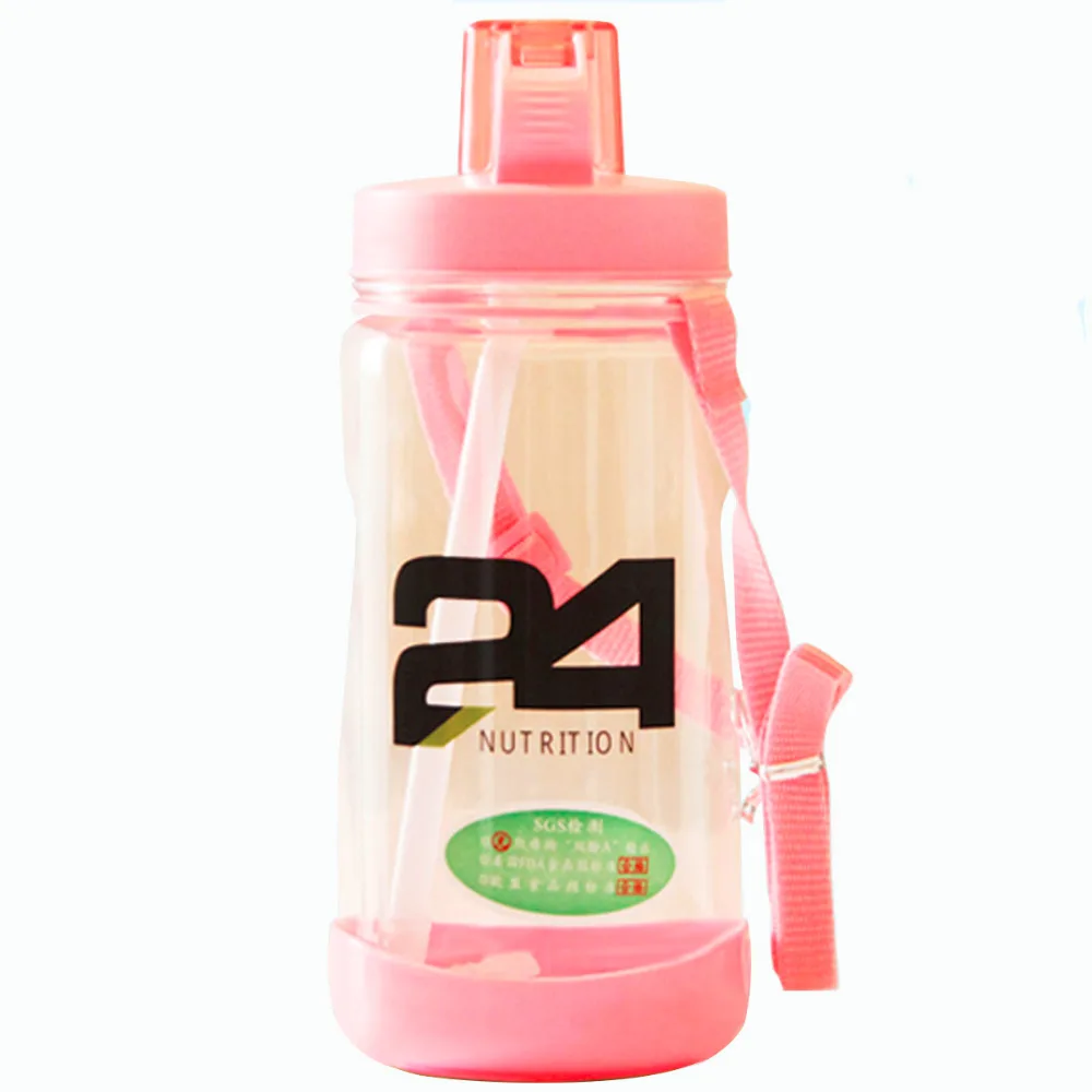 1000ML 1L Herbalife 24 hour Nutrition Pink Black Green Sports Straw type Water Bottle with Rope