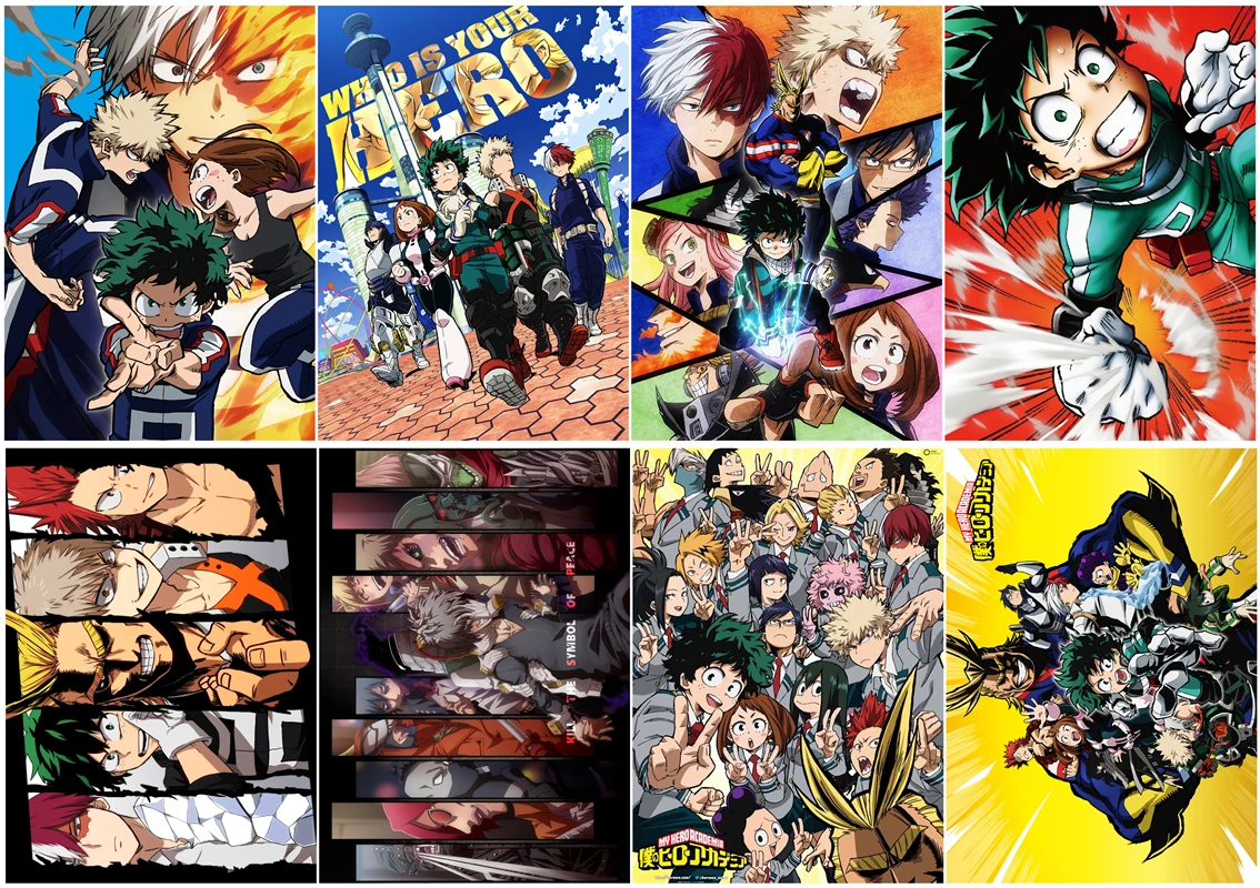 

My Boku no hero academia Polypropylene A3 8 pieces Posters wall poster PPP001