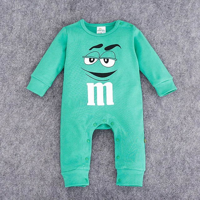 2017 Infant Clothes Autumn NewBorn Baby Rompers letter M Clothing Costumes Cartoon Funny Kids Jumpsuit New Born Boys Clothes - Image 2