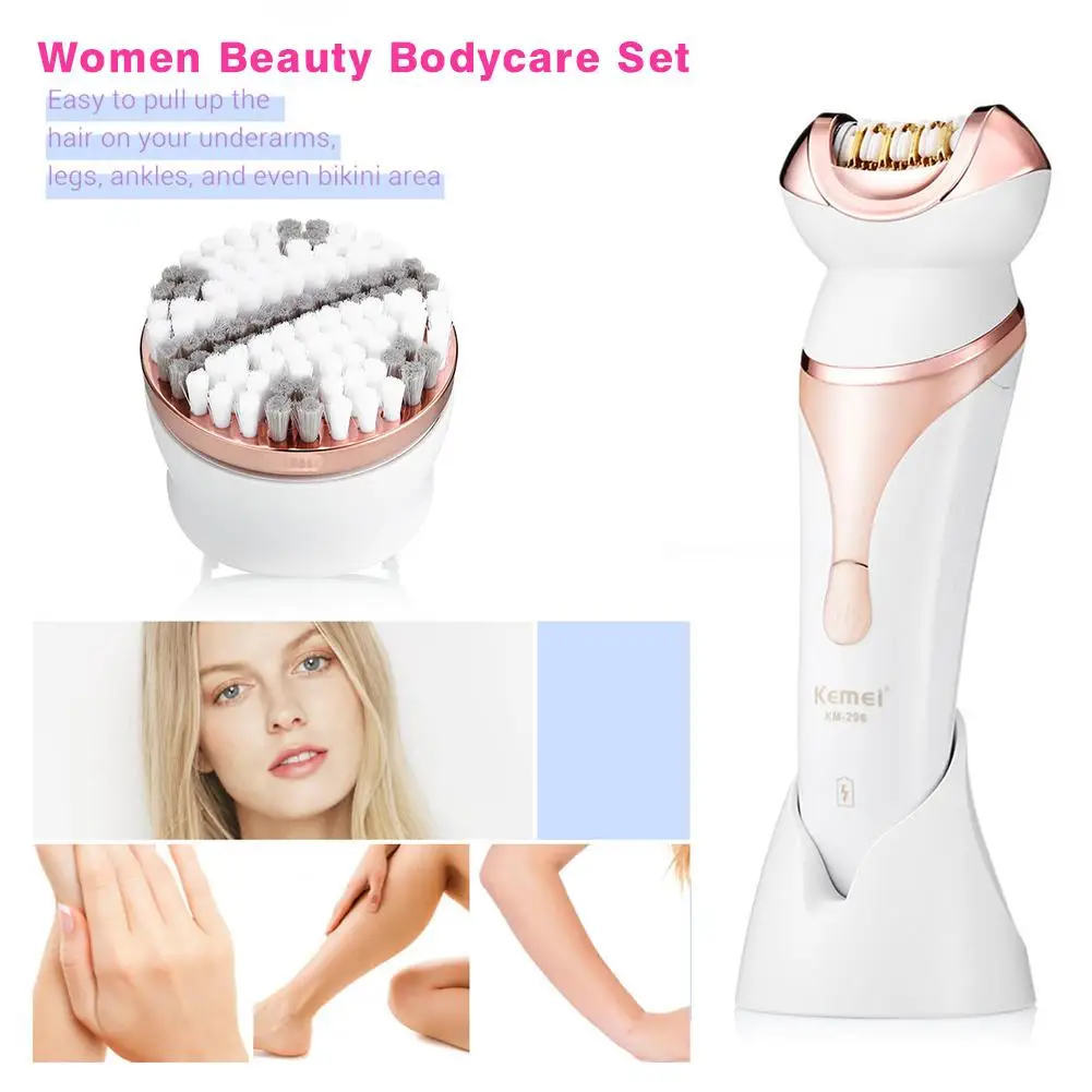 

5in1 Waterproof Electric Women Epilator Female Trimming Remover Facial Hair Removal Kit Callus Foot Shaver Bikini Depilatory